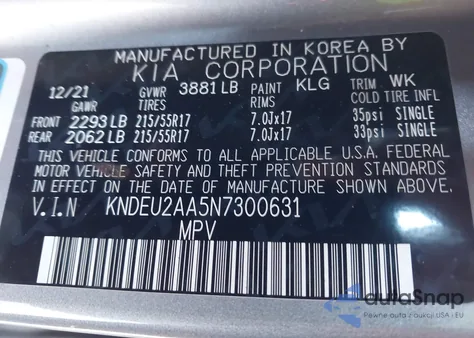 2022 Kia Seltos S from USA, damaged, VIN KNDEU2AA5N7300631